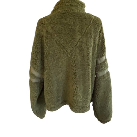 Free People Movement Women's Army Green Nantucket Fleece Plush Relaxed Slouchy L - Picture 7 of 13